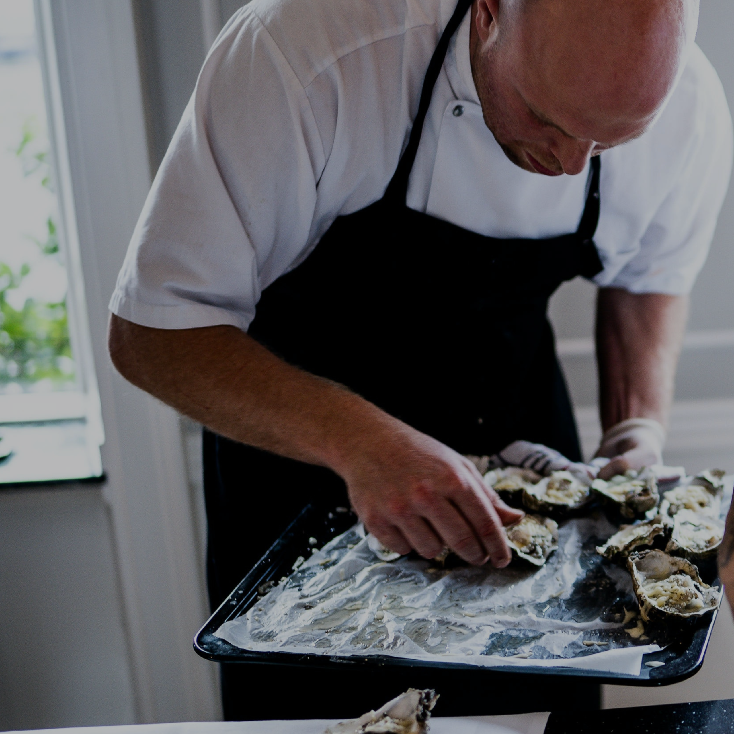 Private caterer serving up oysters