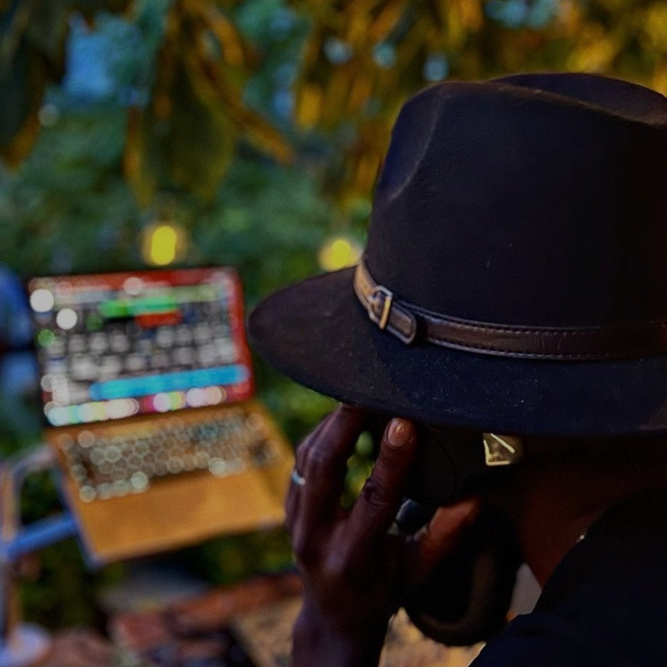 DJ playing at event